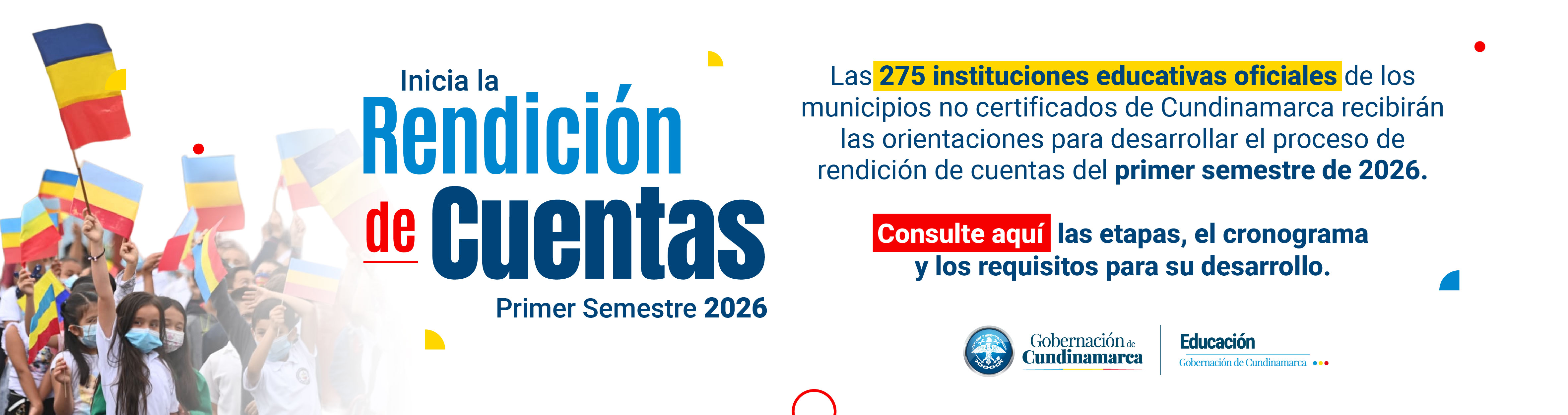 Rendición de cuentas Instituciones Educativas Oficiales de Cundinamarca